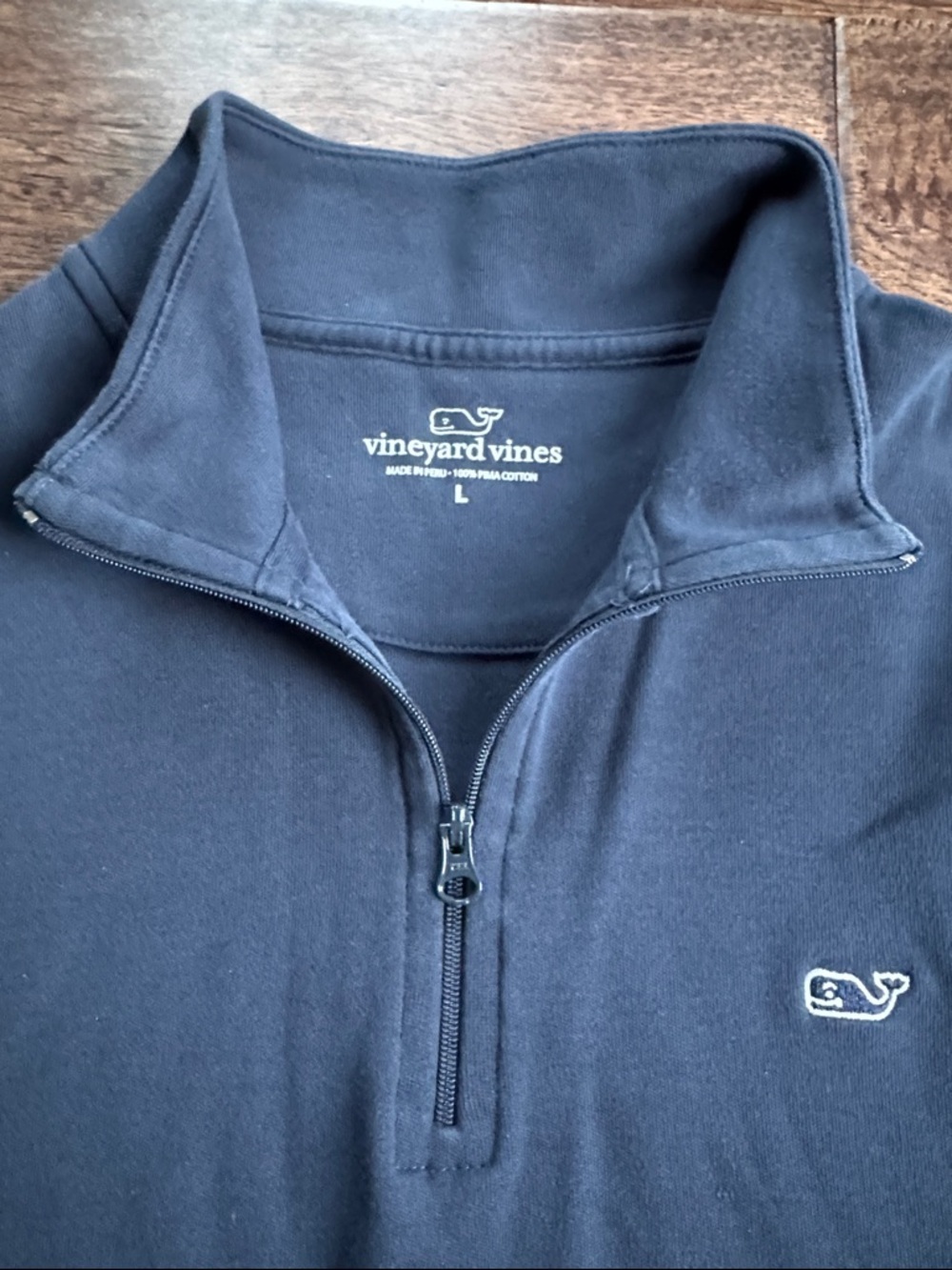 Vineyard Vines Men's Dark Navy Quarter-Zip Pullover - Picture 2 of 4